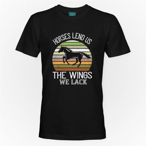 Horses lend us the wings we lack koszulka męska