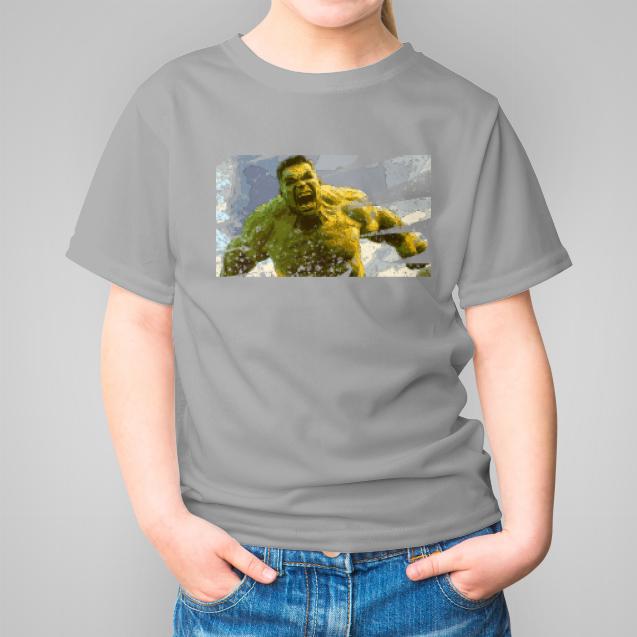 Hulk dla dzieci koszulka dziecięca kolor szary melanż