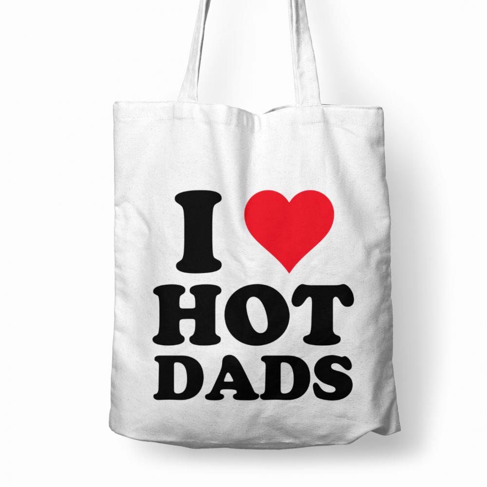 I love hot dads czarne torba bawełniana