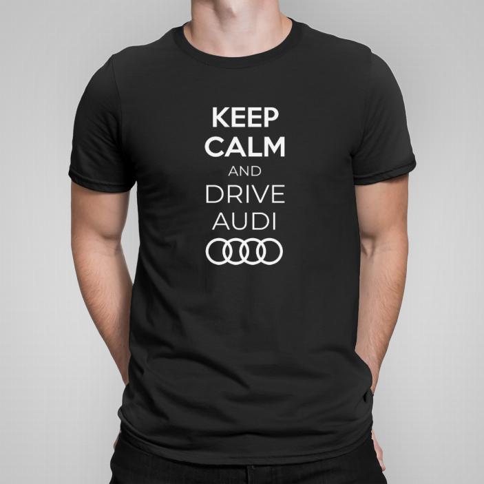 Keep calm and drive Audi 2 koszulka męska