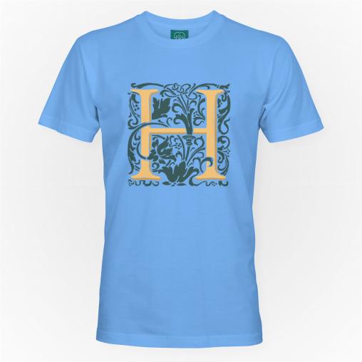 Litera H renesansowy inicjał koszulka męska