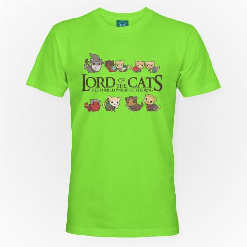Lord of the Cats koszulka męska kolor jasno zielony