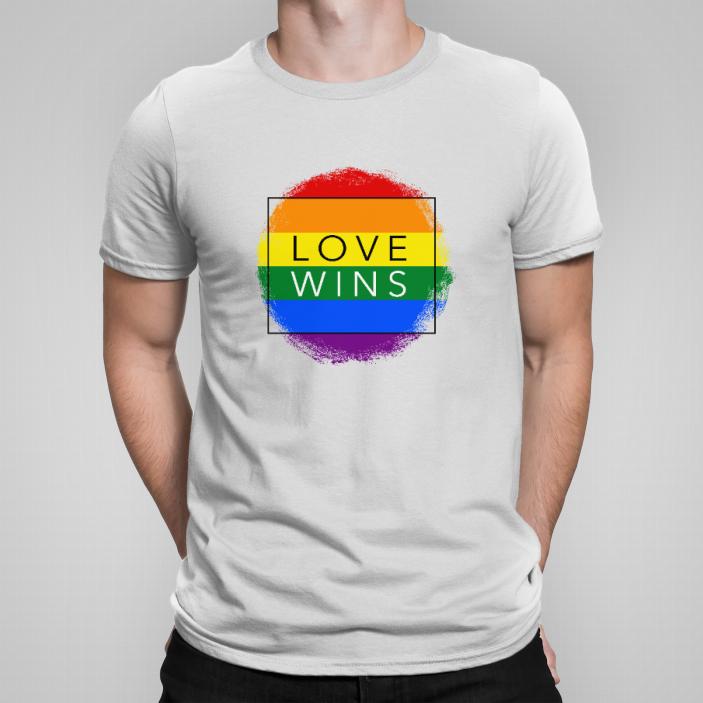 Love wins koszulka męska