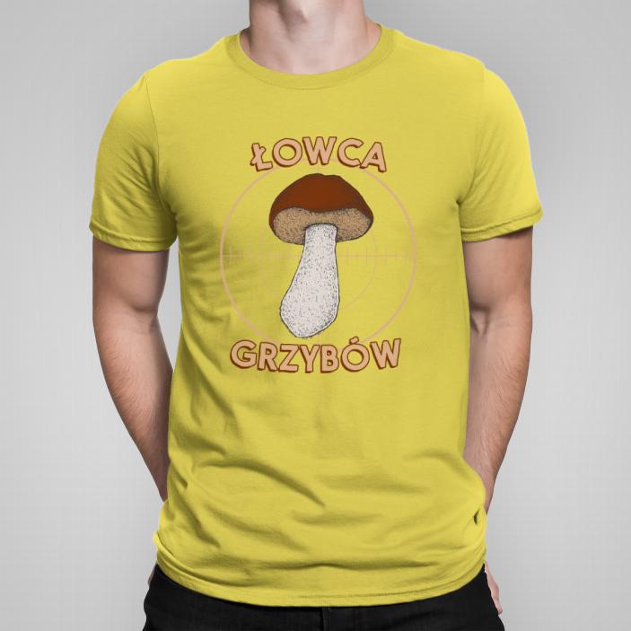 Łowca grzybów koszulka męska kolor żółty