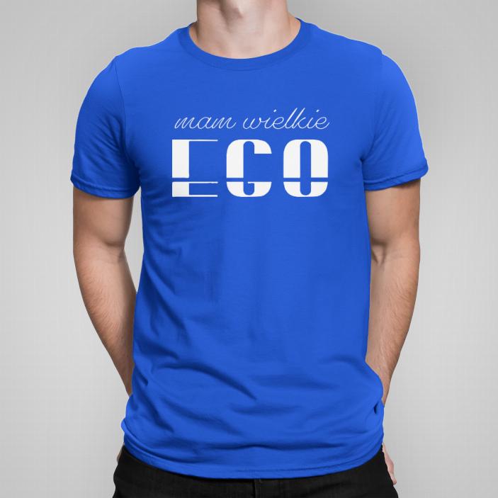 Mam wielkie Ego 2 koszulka męska kolor niebieski