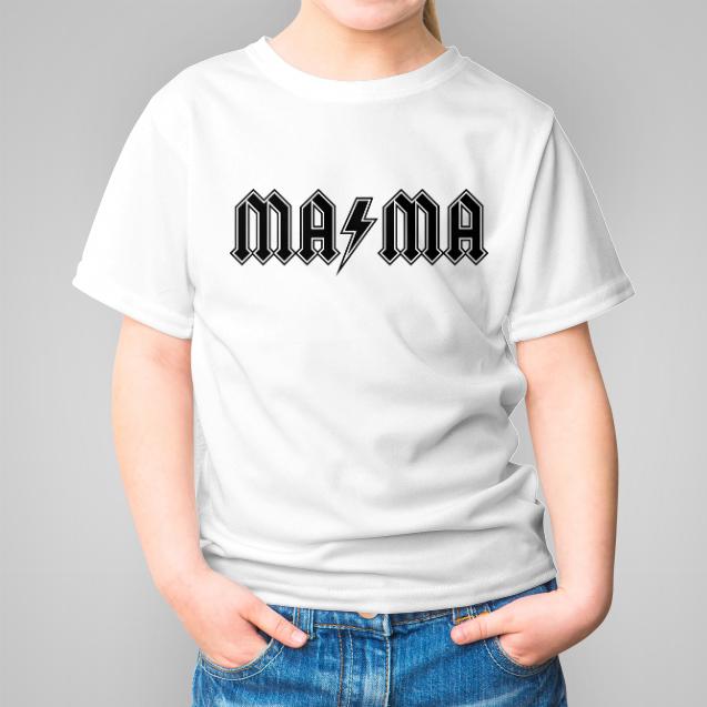 Mama AC DC czarny koszulka dziecięca
