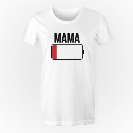 Mama brak baterii koszulka damska economy