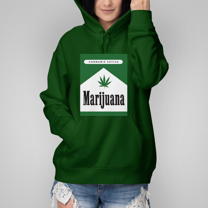 Marijuana marlboro zielona bluza damska