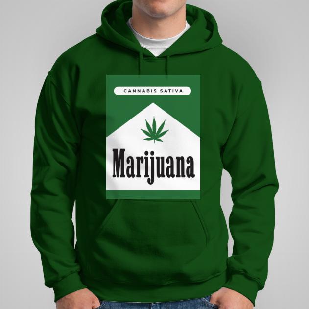 Marijuana marlboro zielona bluza męska
