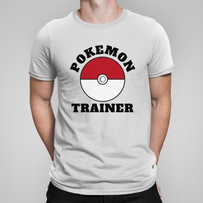Pokemon trainer jasna koszulka męska