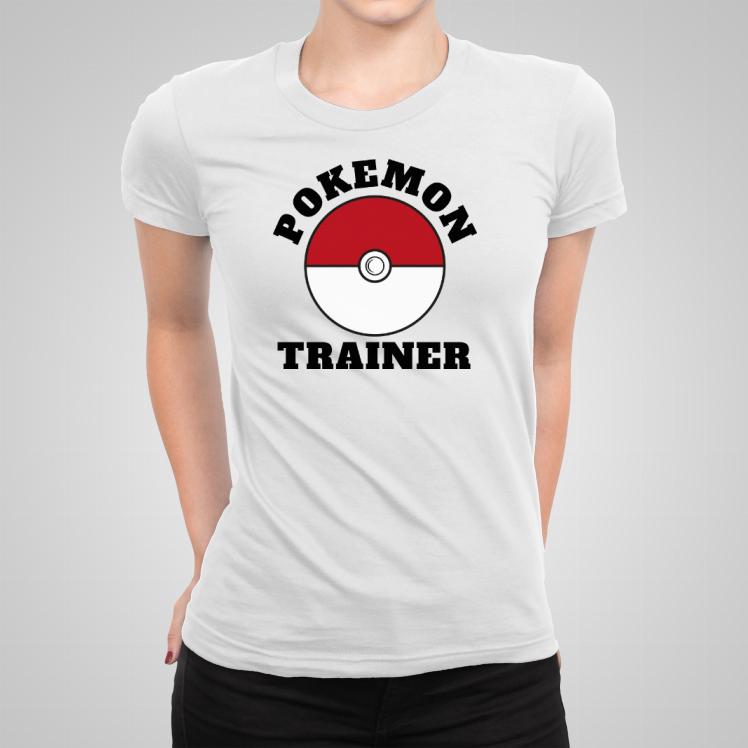 Pokemon trainer jasna koszulka damska