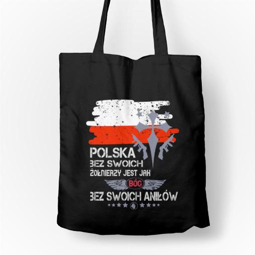Polska bez swoich żołnierzy torba bawełniana