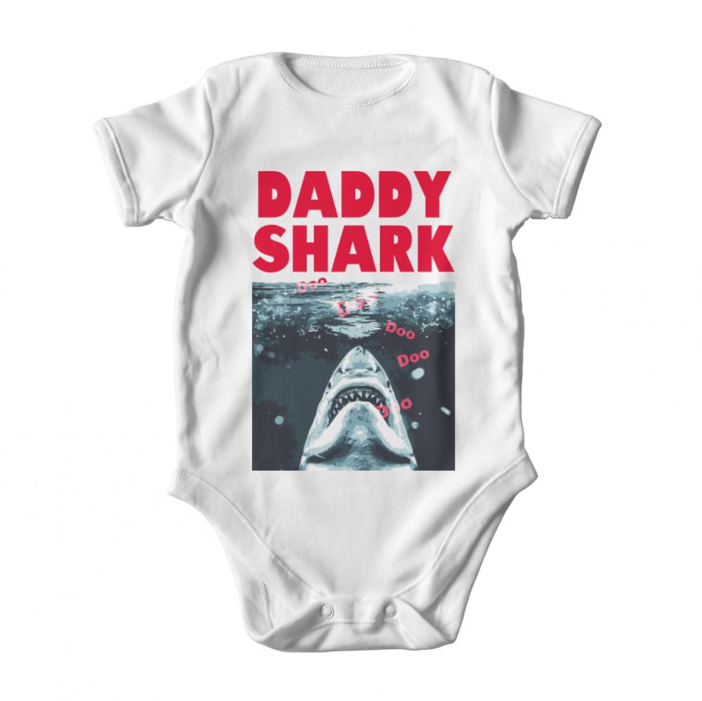 Prezent dla taty Daddy Shark Szczęki body dziecięce