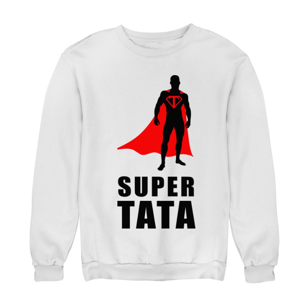 Prezent dla taty Super Tata bohater czarny bluza męska bez kaptura