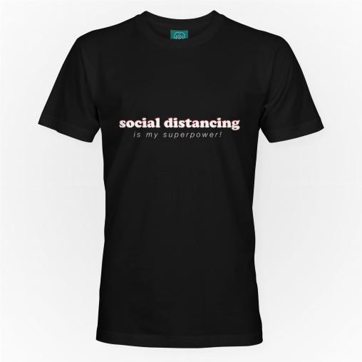 Social distancing is my superpower koszulka męska