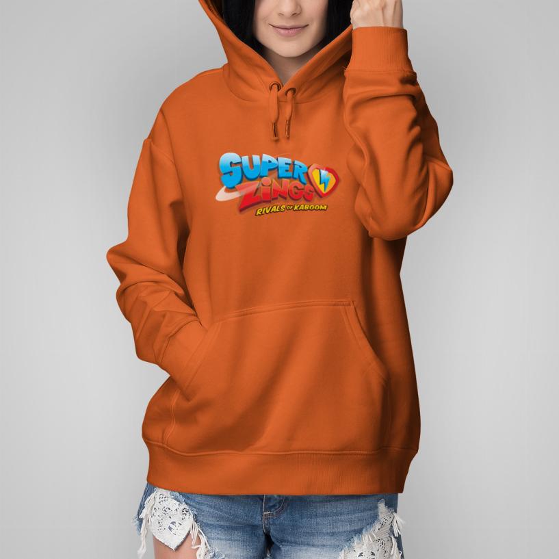 Super Zings Logo bluza damska kolor pomarańczowy