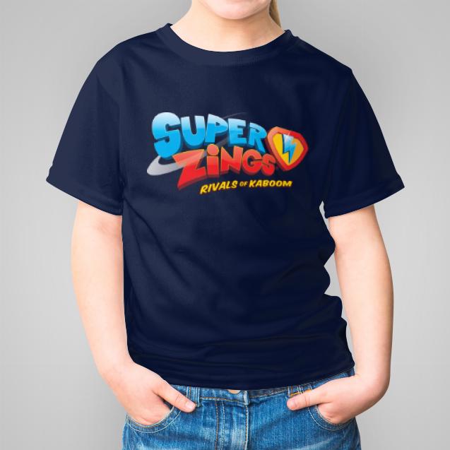 Super Zings Logo koszulka dziecięca kolor granatowy