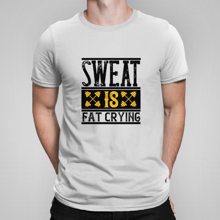 Sweat is Fat Crying koszulka męska
