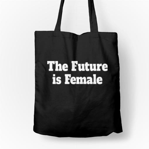 The future is female ciemna torba bawełniana