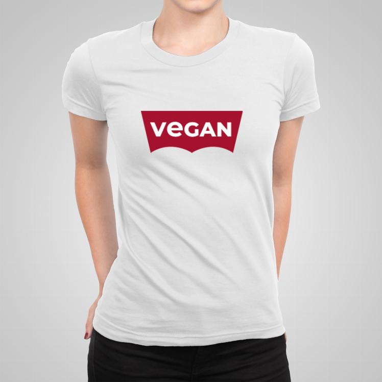 Vegan vintage logo koszulka damska