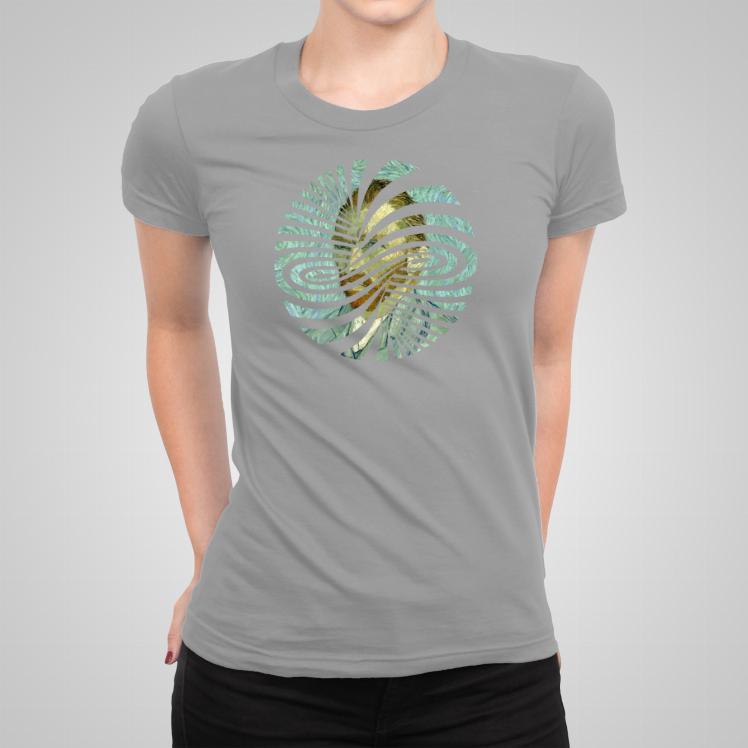 Vincent van Gogh autoportret spiral koszulka damska kolor szary melanż