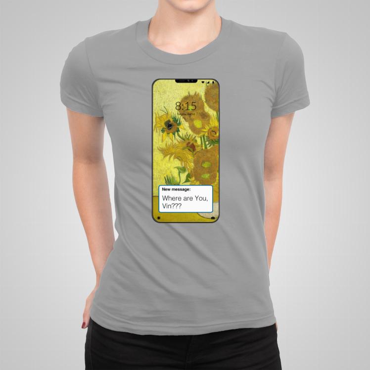 Vincent van Gogh phone koszulka damska