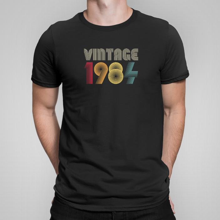 vintage rok 1984 koszulka męska