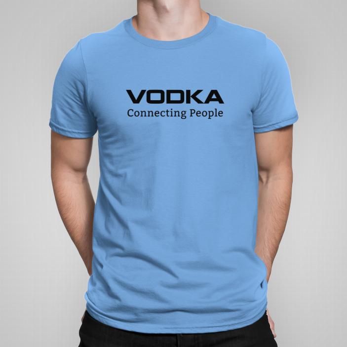 Vodka connecting people koszulka męska