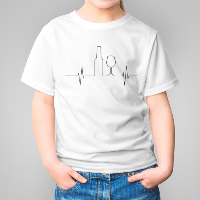 Wino EKG koszulka dziecięca