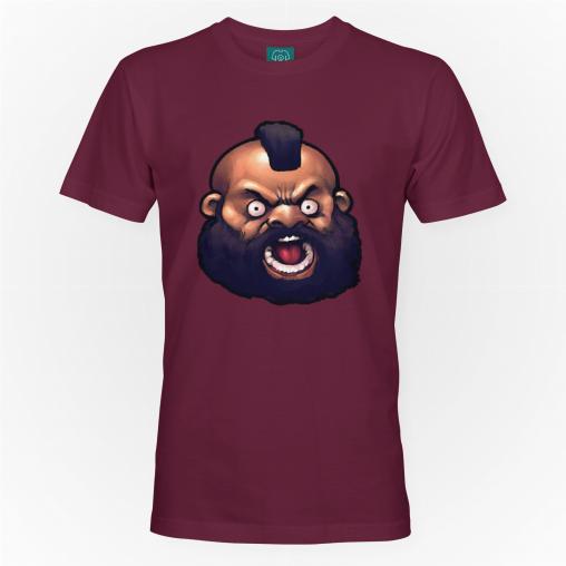 Zangief Street Fighter koszulka męska kolor bordowy