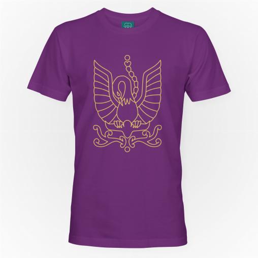 Zodiak Łabędź koszulka męska kolor fioletowy
