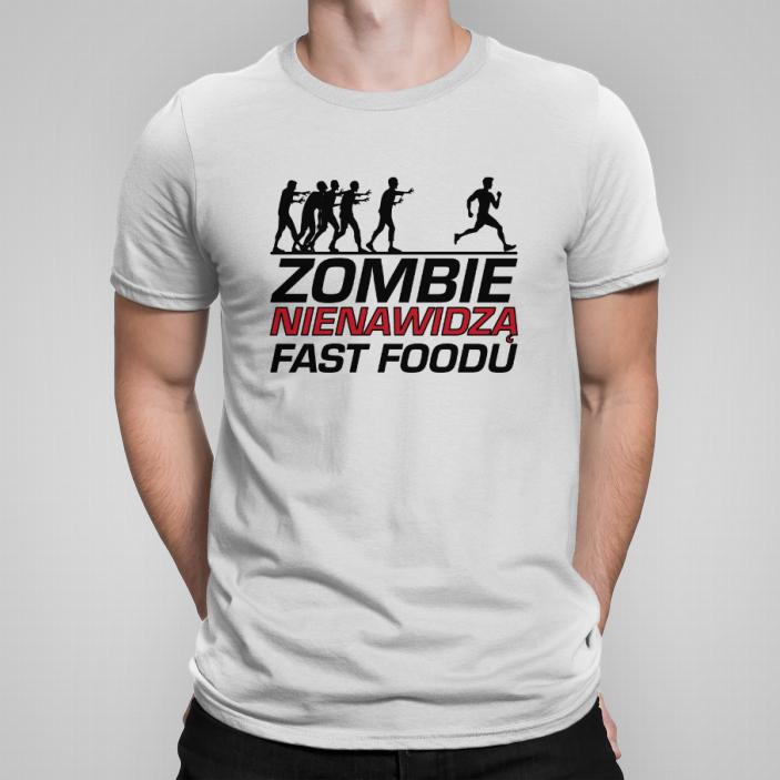 Zombie nienawidzą fastfoodu koszulka męska